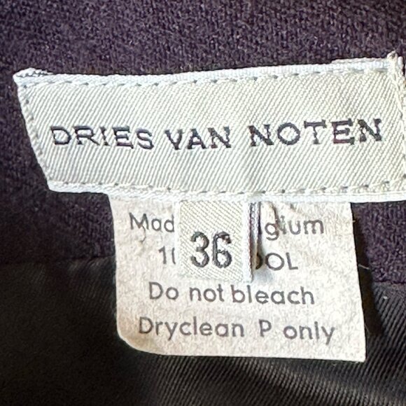 NWC Dries Van Noten Plum/Burgundy Wool Maxi Skirt. - Picture 6 of 7